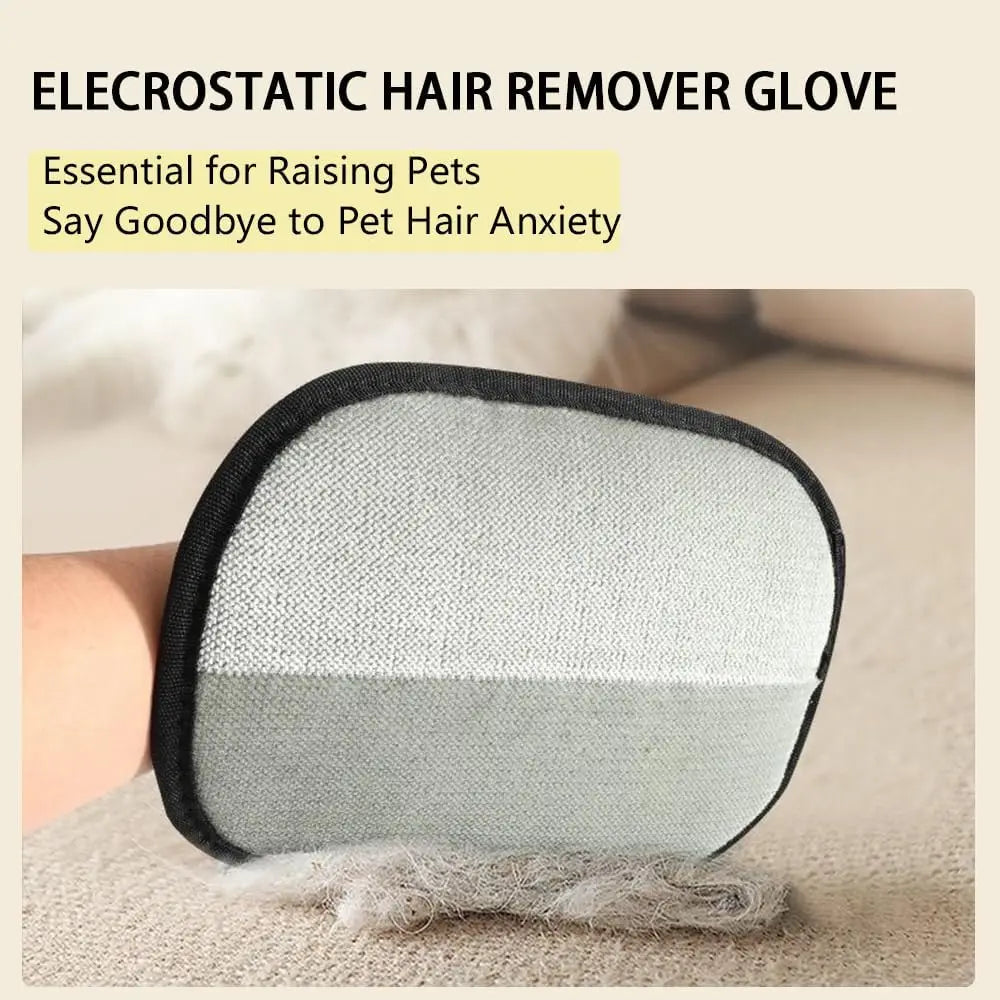 Pet Fur Remover Glove, Anti-Static Reusable Hair Removal Brush for Sofa, Carpet, Clothes, Household Cleaning