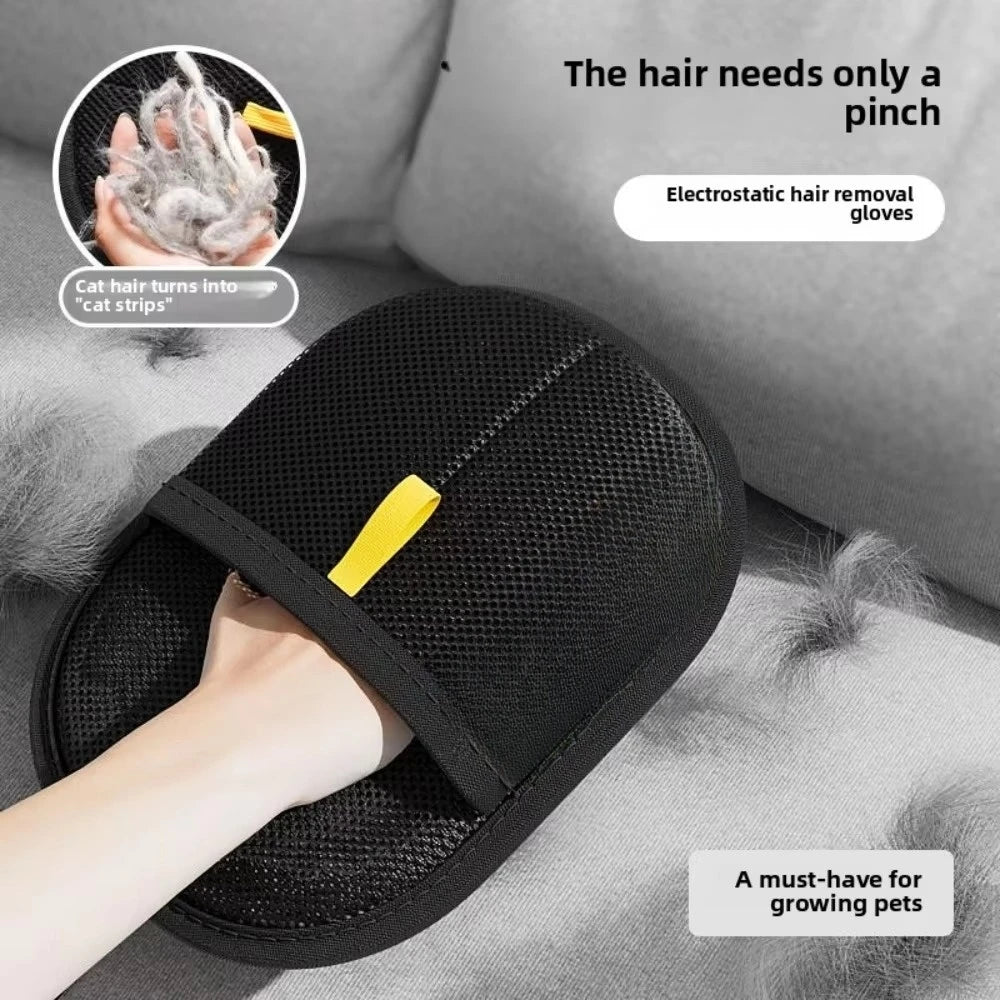 Pet Fur Remover Glove, Anti-Static Reusable Hair Removal Brush for Sofa, Carpet, Clothes, Household Cleaning